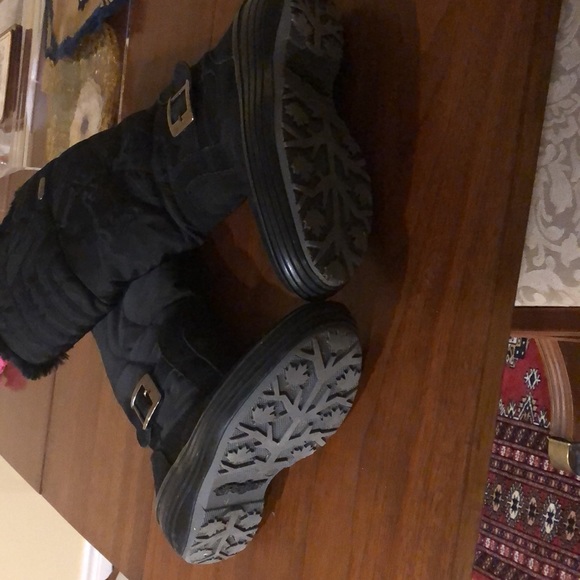 Pajar black quilted faux fur lined tall winter snow boot Size 38 - Picture 12 of 13